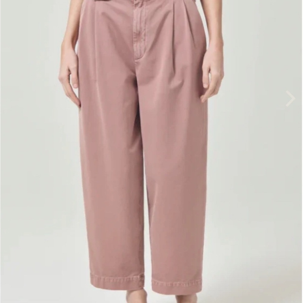 AGOLDE NWT $268 Womens 28 Becker Chino Pants Pleated High Waist Mauve
Tapered